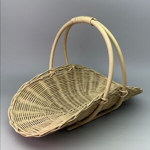 Vintage Wicker Gathering Basket